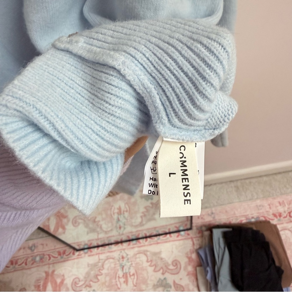 Commense Soft Sky Blue Women's Sweater - Picture 3 of 3